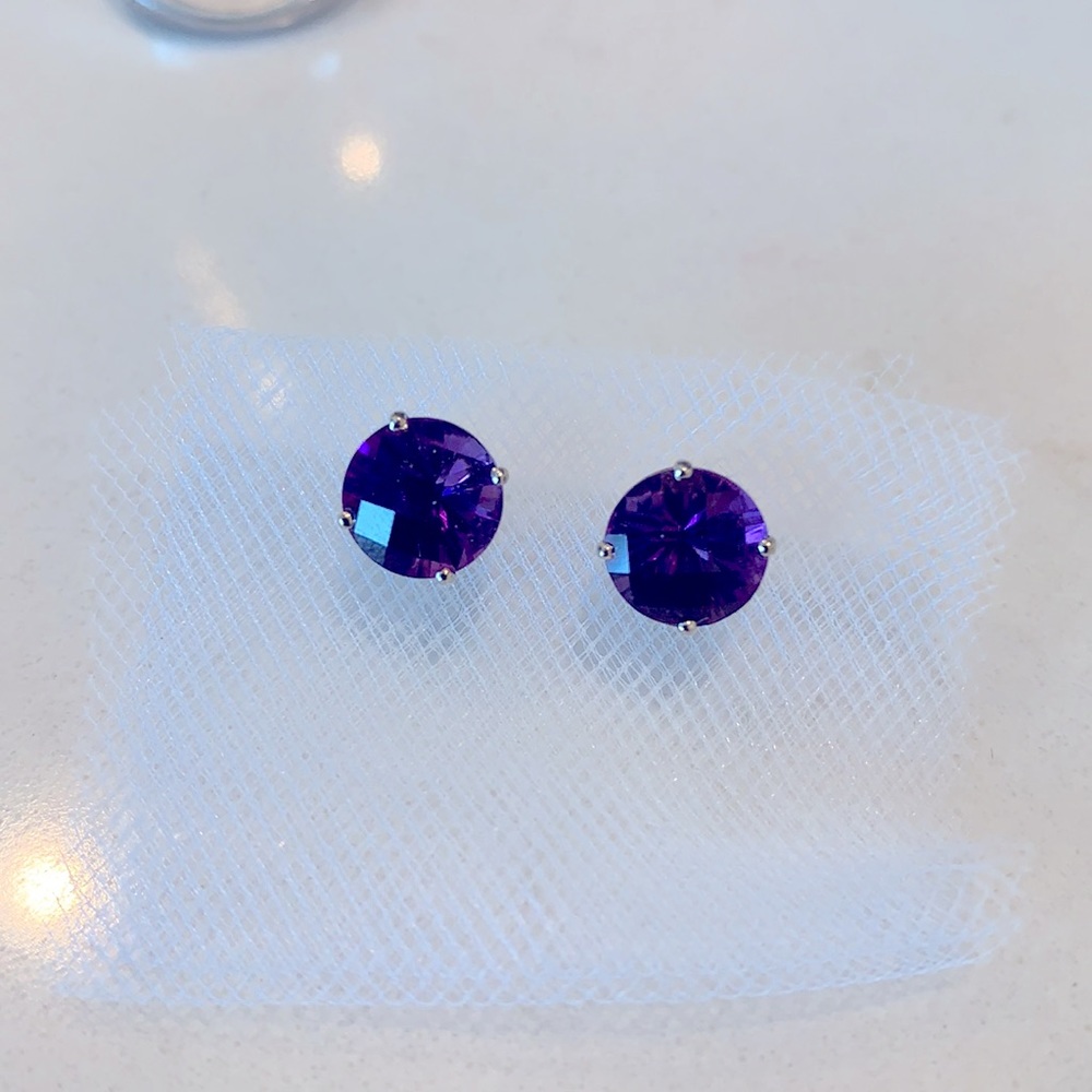 Authentic Amethyst Heirloom Quality Earrings. - image 2